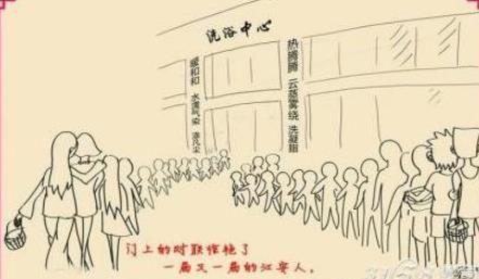 高校排队洗澡