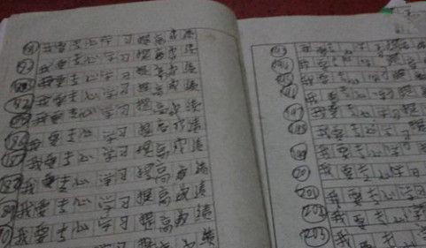 奇葩作业 抄700遍"要专心学习提高成绩"