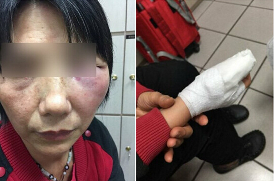 妇人搭火车坐错位置遭男子狂殴