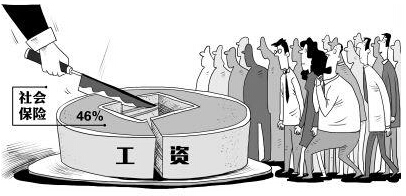 我国社保缴费支出超工资4成