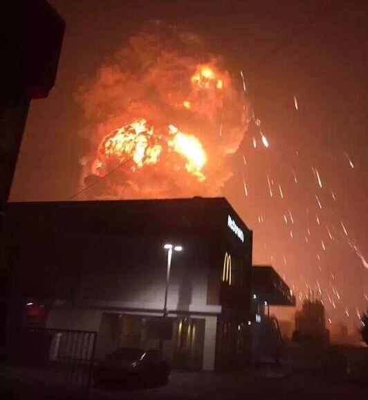 天津爆炸现场