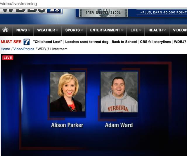 美国2名记者直播时惨遭枪杀 嫌犯为同台前雇员