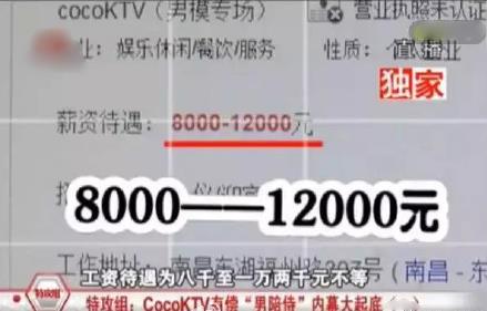 江西一KTV招男嫩模供女顾客消费 女顾客多为夜场小姐