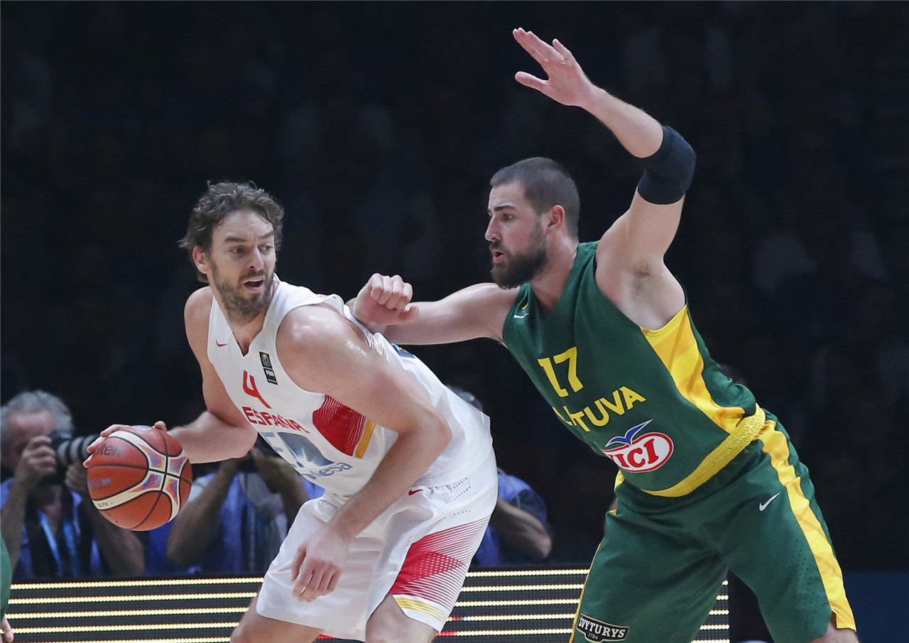 西班牙80-63胜立陶宛 加索尔25+12荣膺MVP