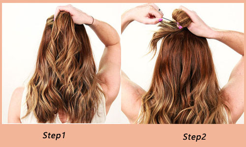 又减龄又拉风 半梳丸子头