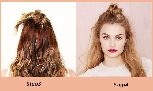 又减龄又拉风 半梳丸子头