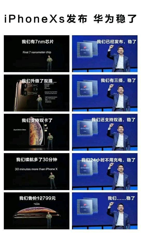 苹果xs发布，华为稳了