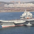 中国航母辽宁舰完成入役后首航