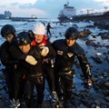高清：中国巴拿马等三艘船只在韩国触礁