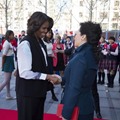 米歇尔参观故宫彭丽媛陪同