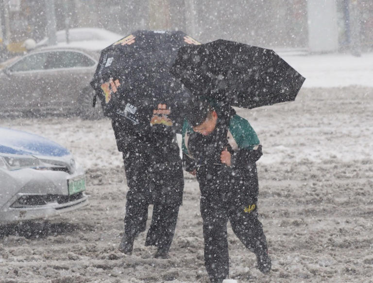 第1现场｜山东暴雪！济南市民机场返程两小时仅行十公里